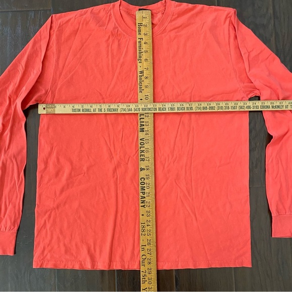 Stussy Men's Long Sleeve 100% Cotton Orange Shirt Size L - Picture 6 of 8